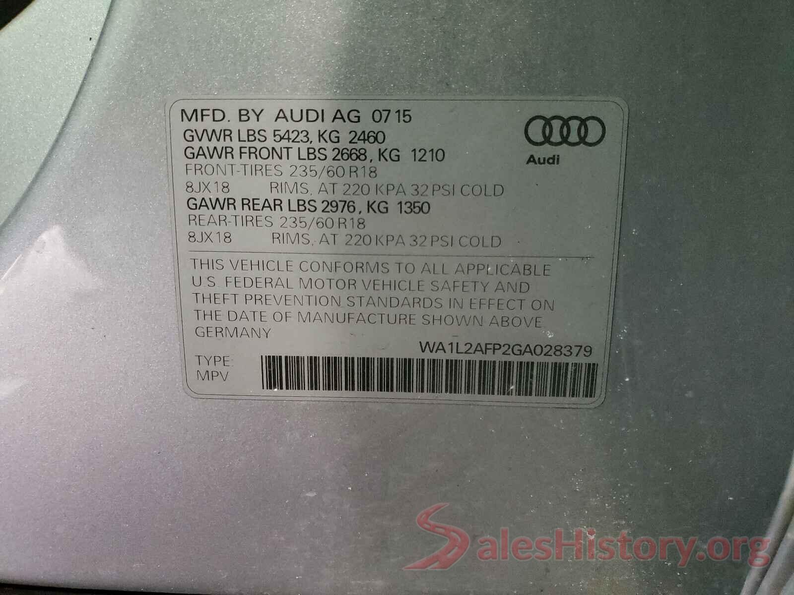 WA1L2AFP2GA028379 2016 AUDI Q5