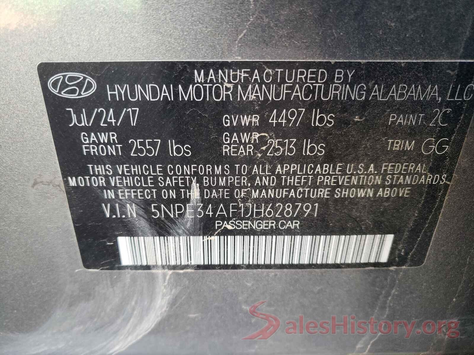 5NPE34AF1JH628791 2018 HYUNDAI SONATA