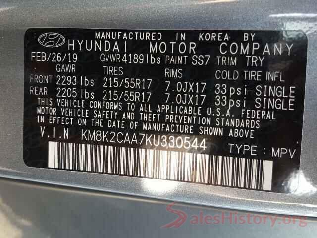 KM8K2CAA7KU330544 2019 HYUNDAI KONA