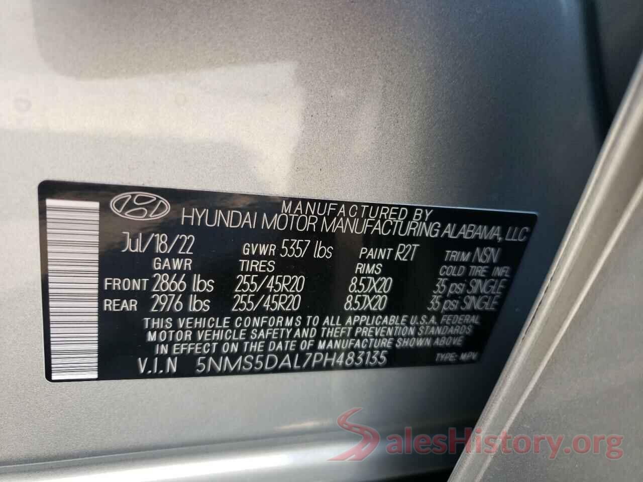 5NMS5DAL7PH483135 2023 HYUNDAI SANTA FE