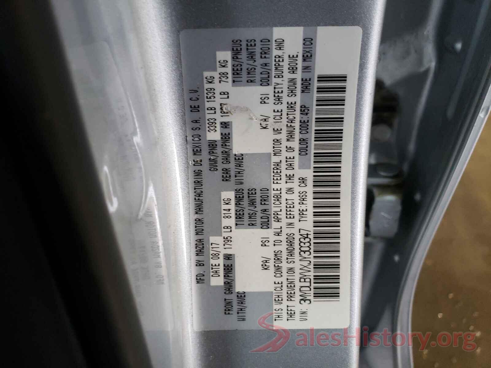 3MYDLBYVXJY303347 2018 TOYOTA YARIS