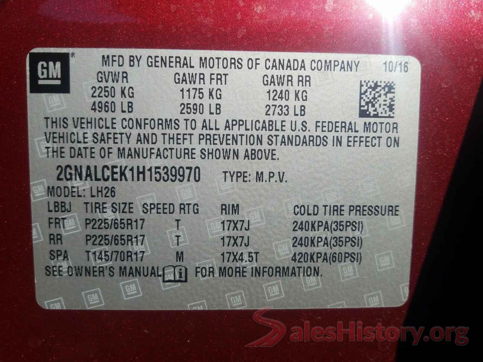 2GNALCEK1H1539970 2017 CHEVROLET EQUINOX