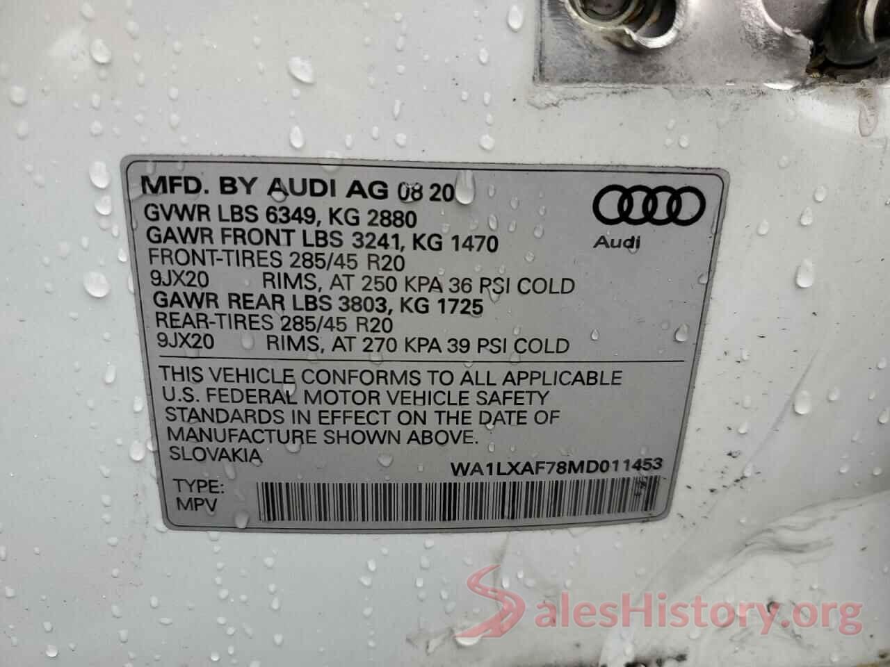 WA1LXAF78MD011453 2021 AUDI Q7