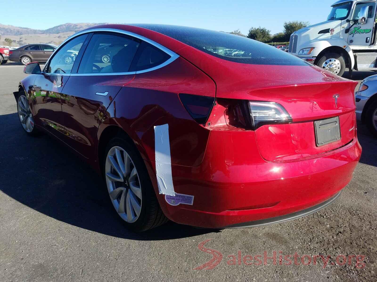 5YJ3E1EB1KF391887 2019 TESLA MODEL 3