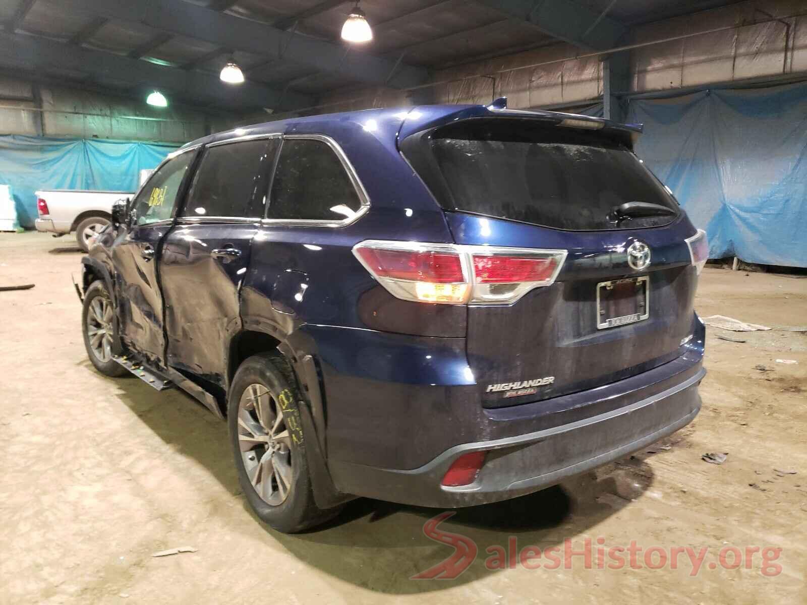 5TDBKRFHXGS273085 2016 TOYOTA HIGHLANDER