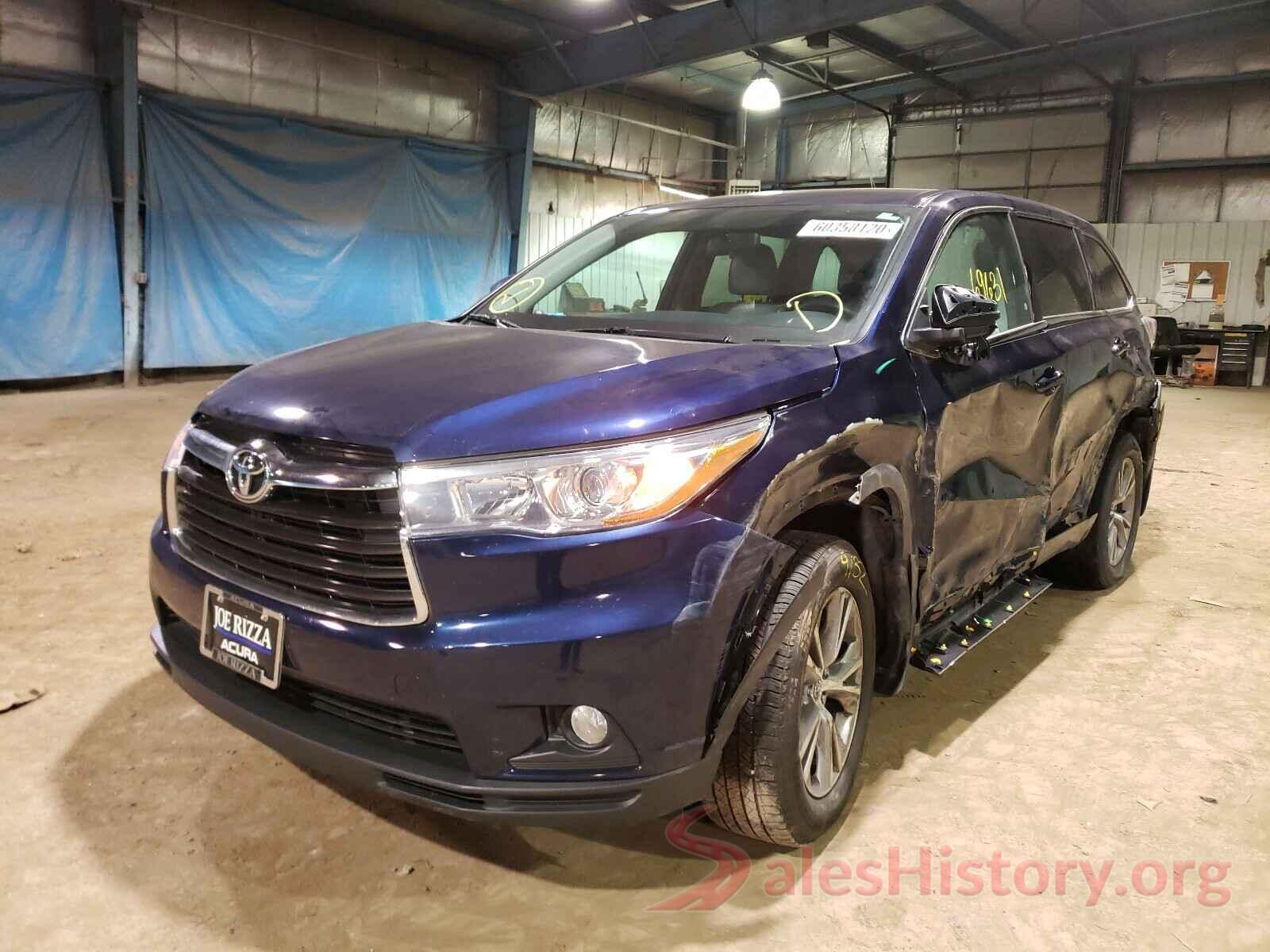 5TDBKRFHXGS273085 2016 TOYOTA HIGHLANDER