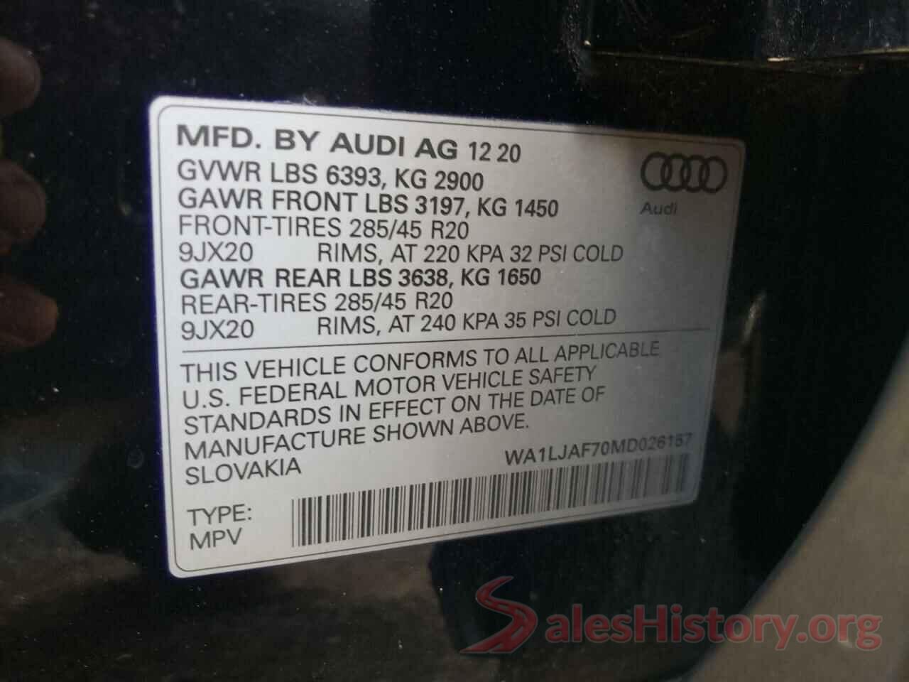 WA1LJAF70MD026157 2021 AUDI Q7