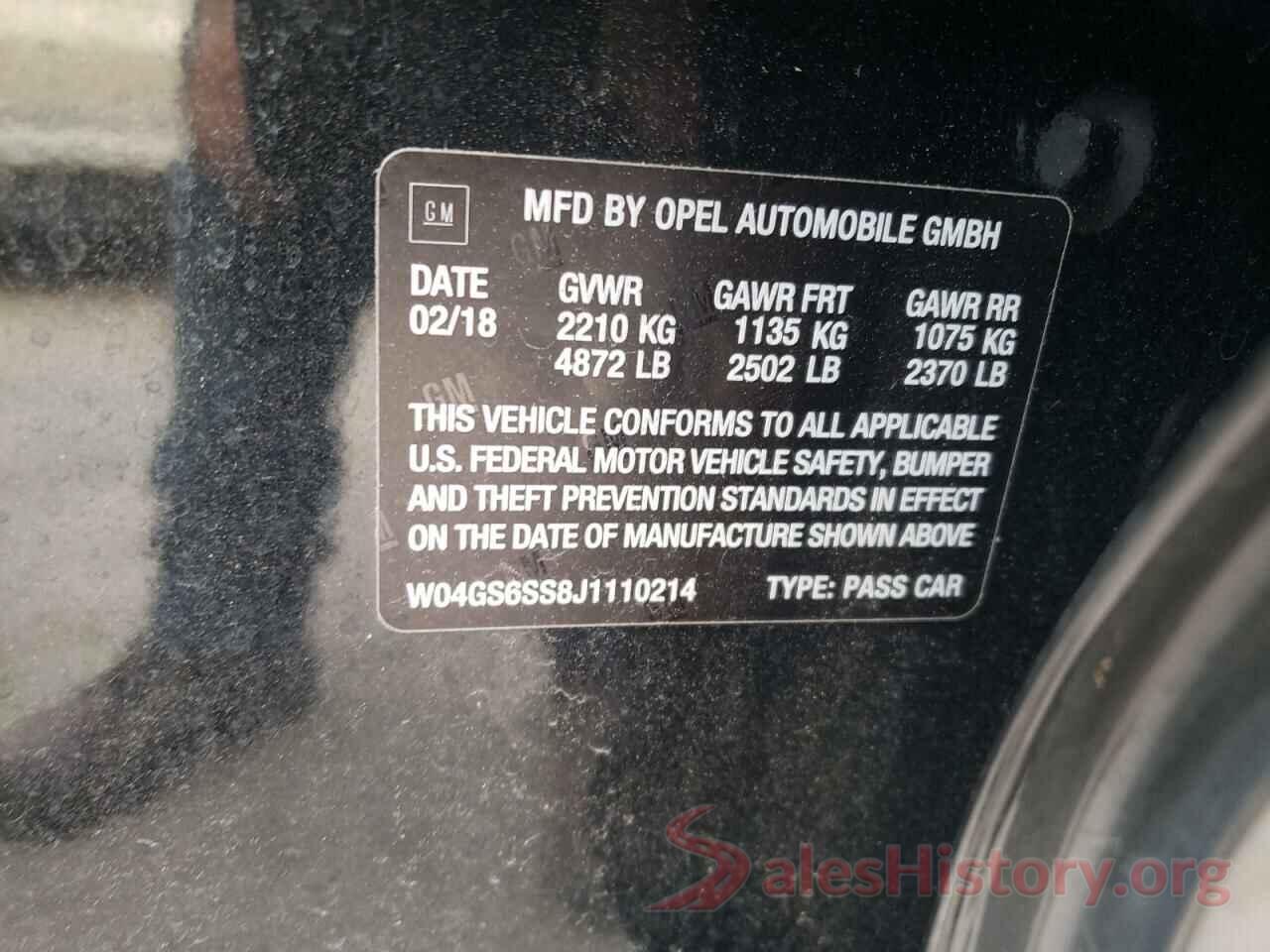 W04GS6SS8J1110214 2018 BUICK REGAL