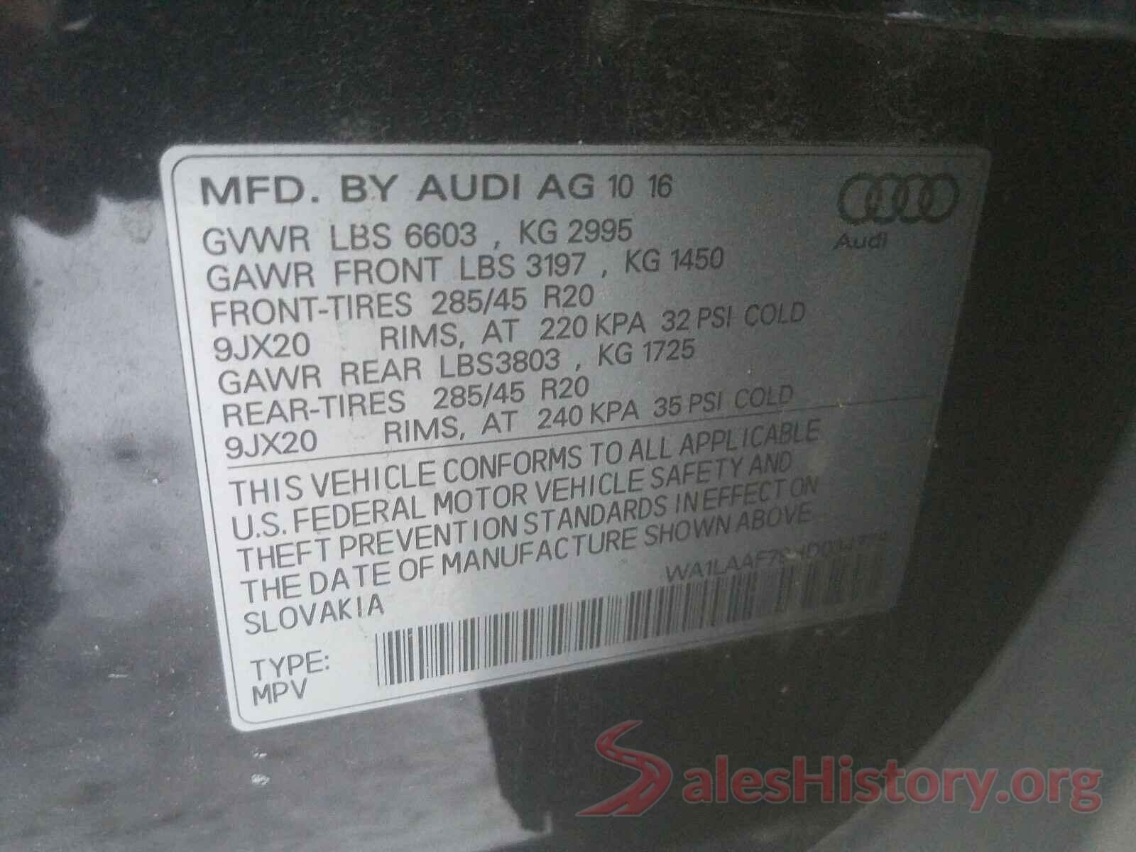 WA1LAAF79HD034778 2017 AUDI Q7