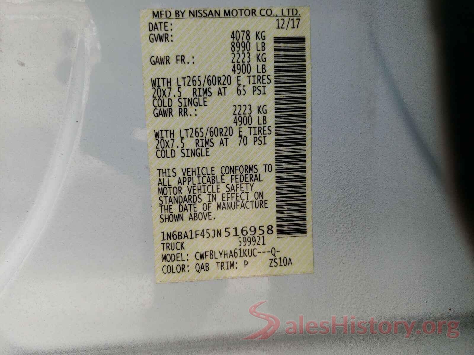 1N6BA1F45JN516958 2018 NISSAN TITAN