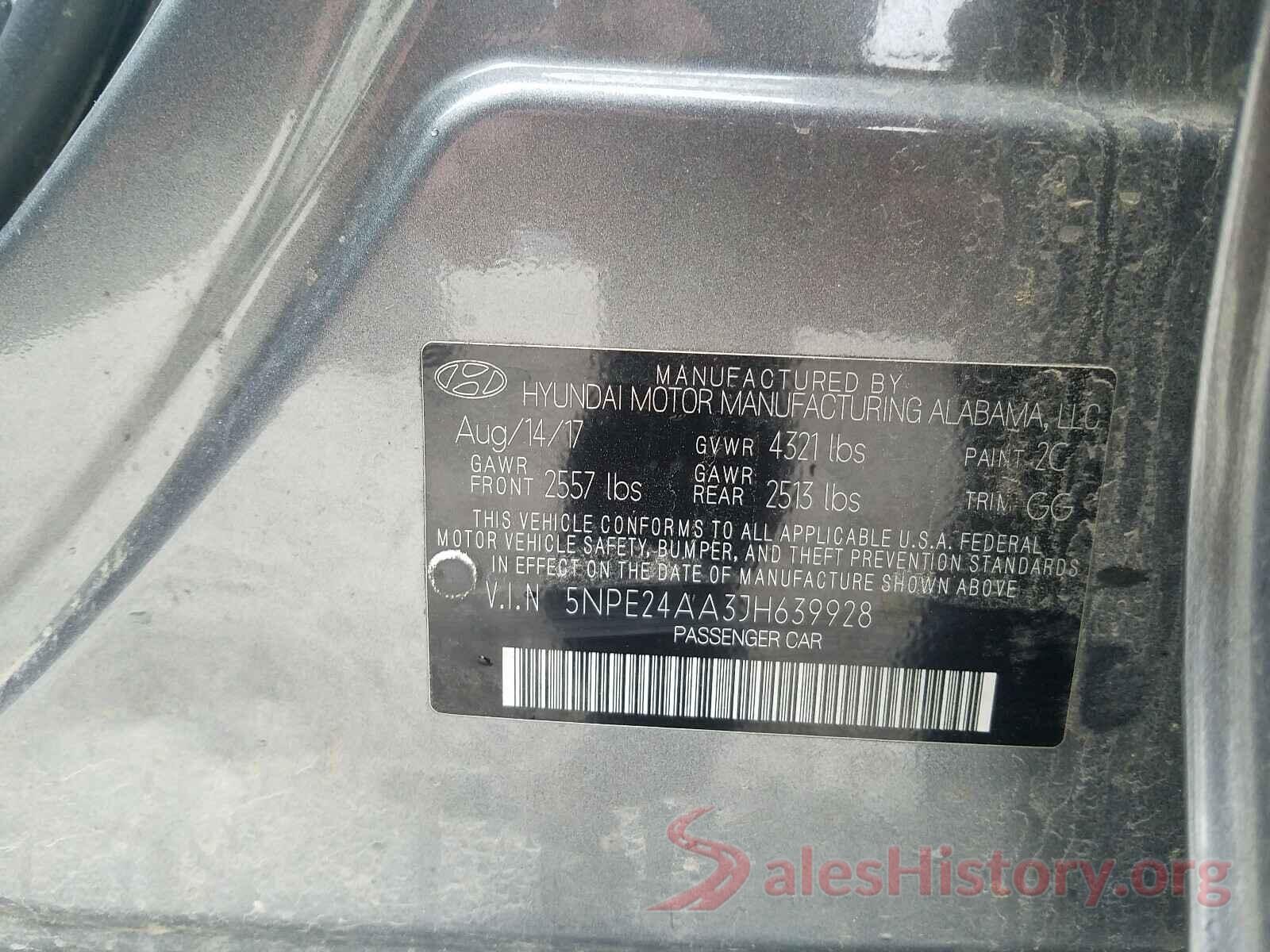 5NPE24AA3JH639928 2018 HYUNDAI SONATA