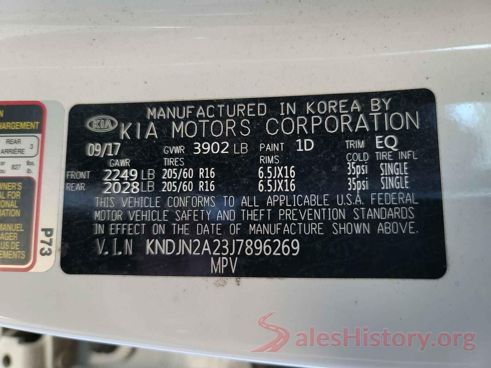 KNDJN2A23J7896269 2018 KIA SOUL