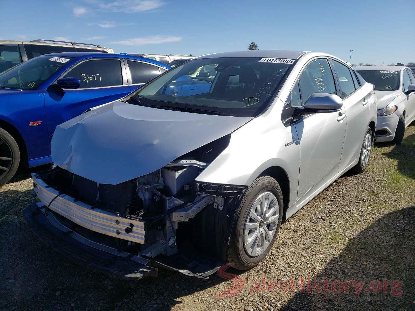 JTDKARFU2L3102777 2020 TOYOTA PRIUS