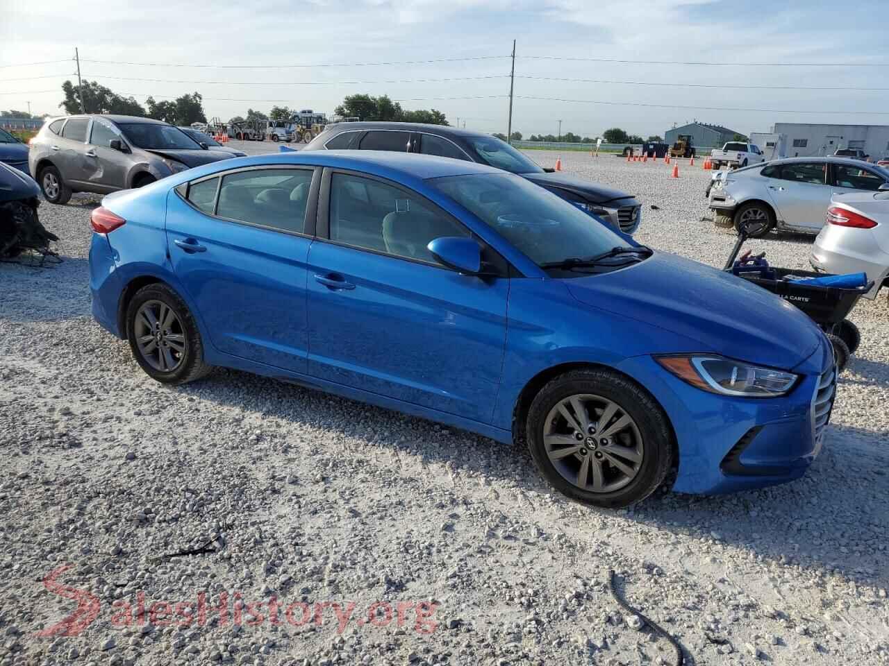 2017 HYUNDAI ELANTRA VIN 5NPD84LF6HH079335, rear 3/4 view