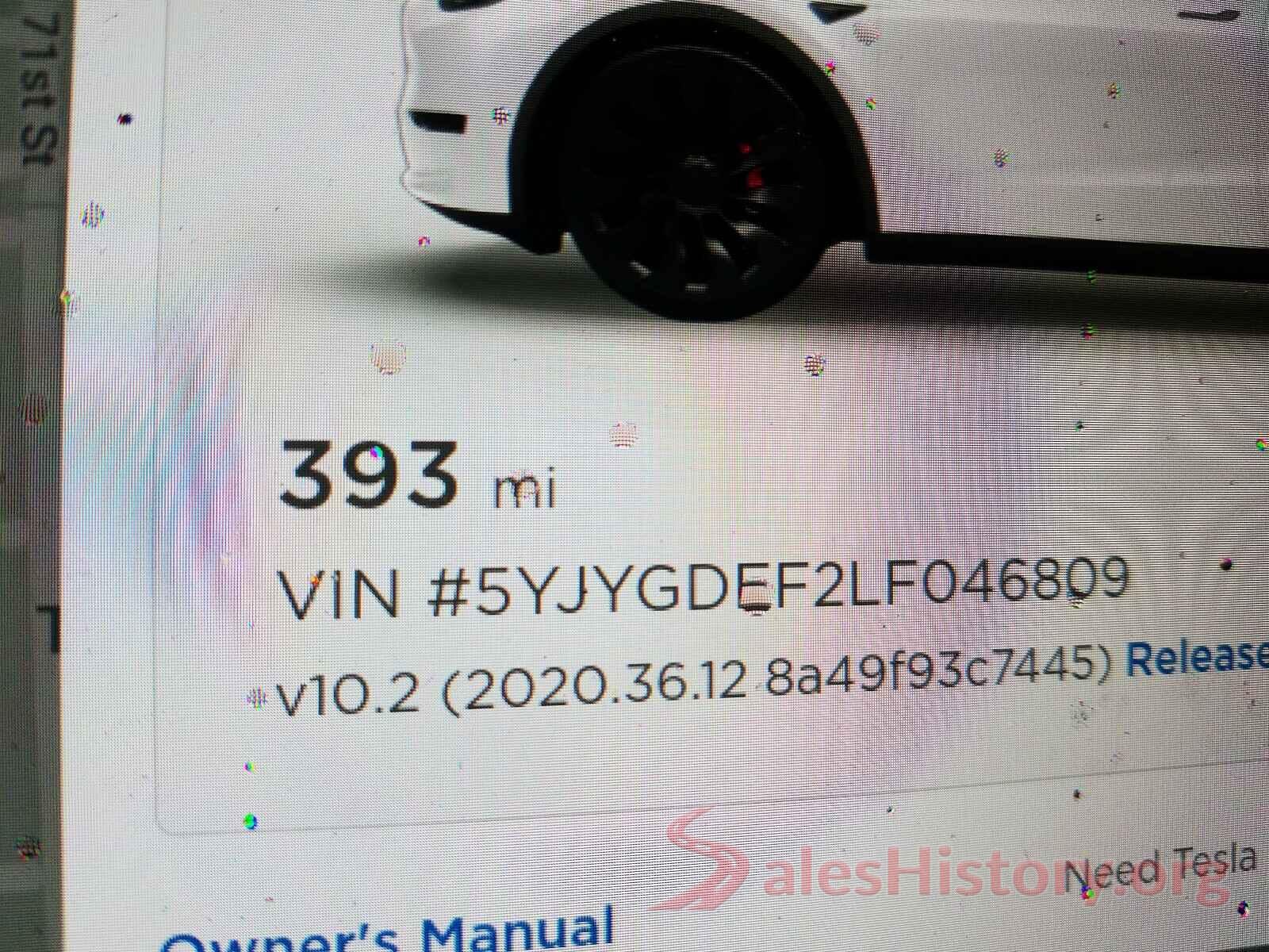 5YJYGDEF2LF046809 2020 TESLA MODEL Y