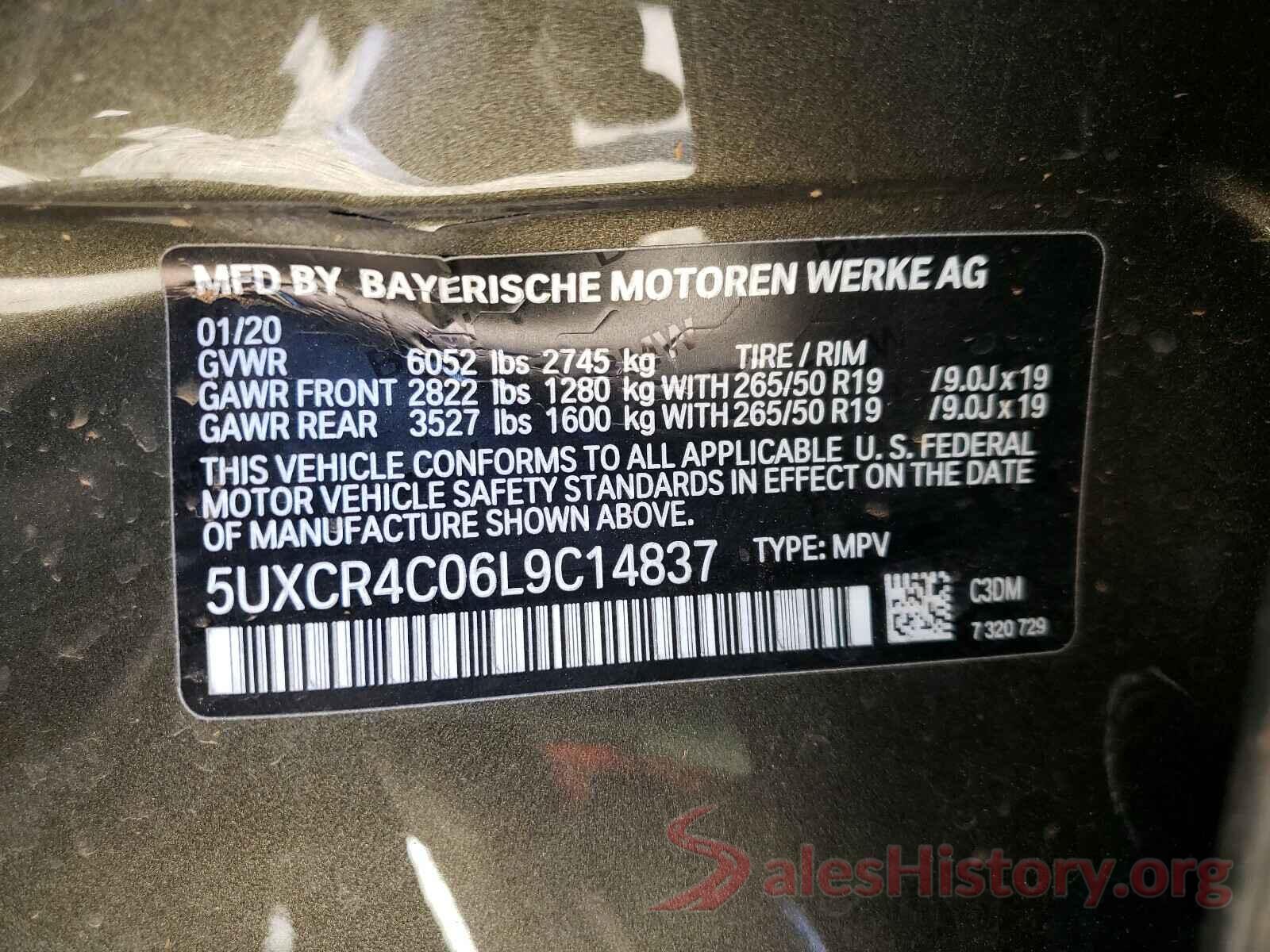 5UXCR4C06L9C14837 2020 BMW X5