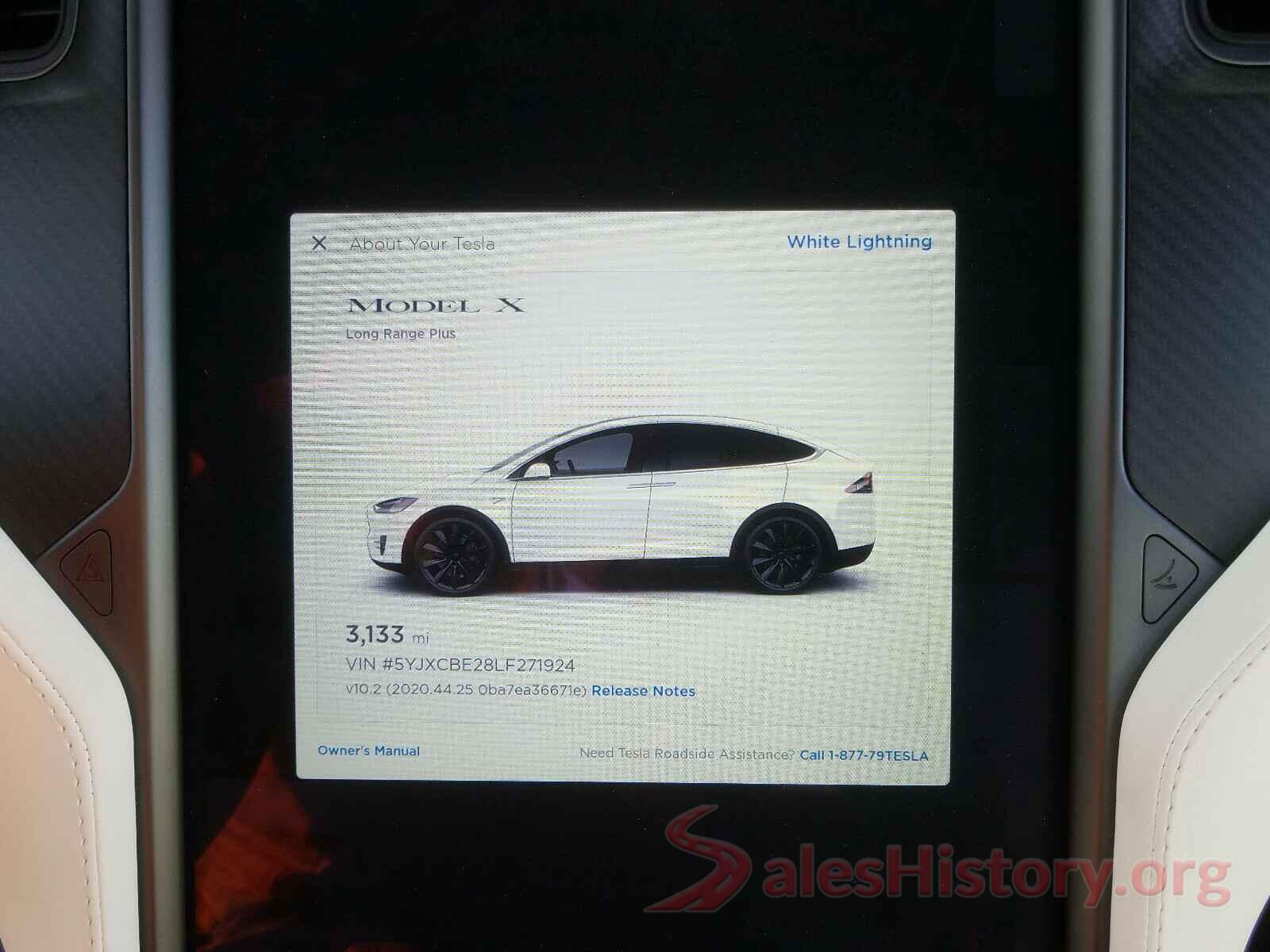 5YJXCBE28LF271924 2020 TESLA MODEL X