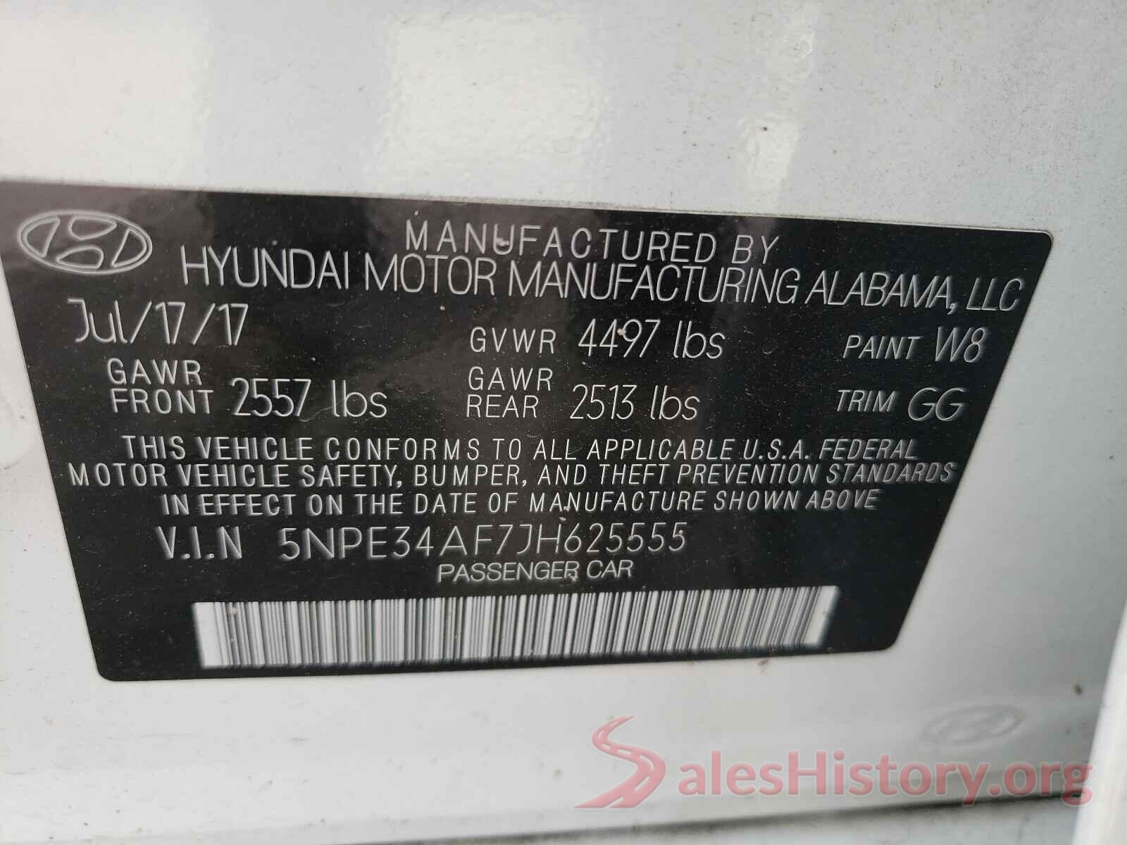 5NPE34AF7JH625555 2018 HYUNDAI SONATA