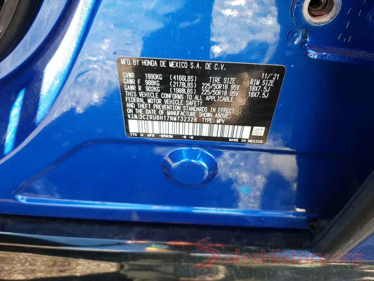 3CZRU6H17NM732328 2022 HONDA HR-V