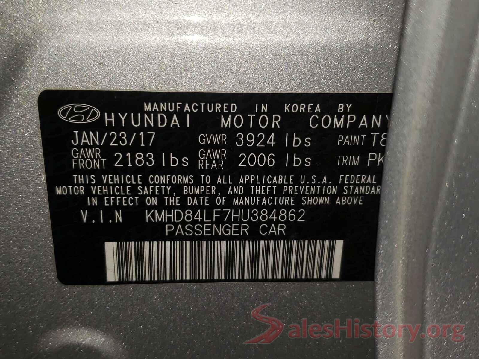 KMHD84LF7HU384862 2017 HYUNDAI ELANTRA