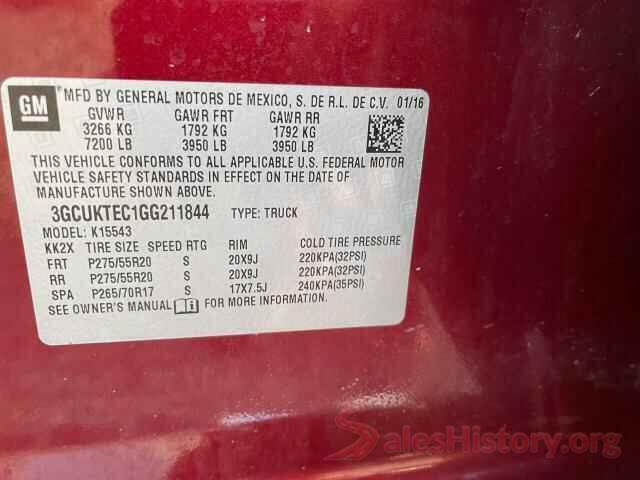 3GCUKTEC1GG211844 2016 CHEVROLET SILVERADO