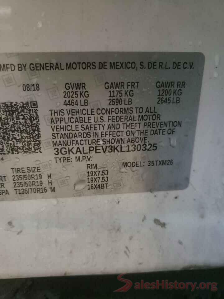 3GKALPEV3KL130325 2019 GMC TERRAIN