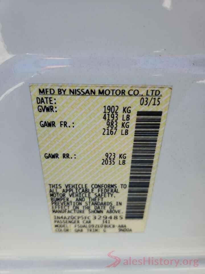 1N4AZ0CP5FC329485 2015 NISSAN LEAF