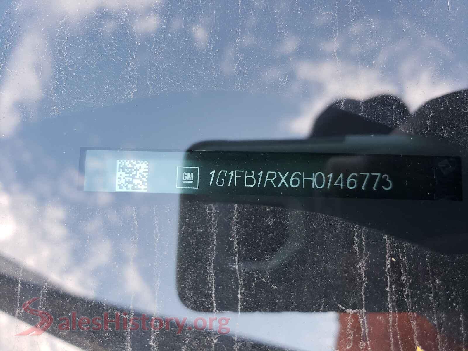 2017 CHEVROLET CAMARO VIN 1G1FB1RX6H0146773, odometer mileage