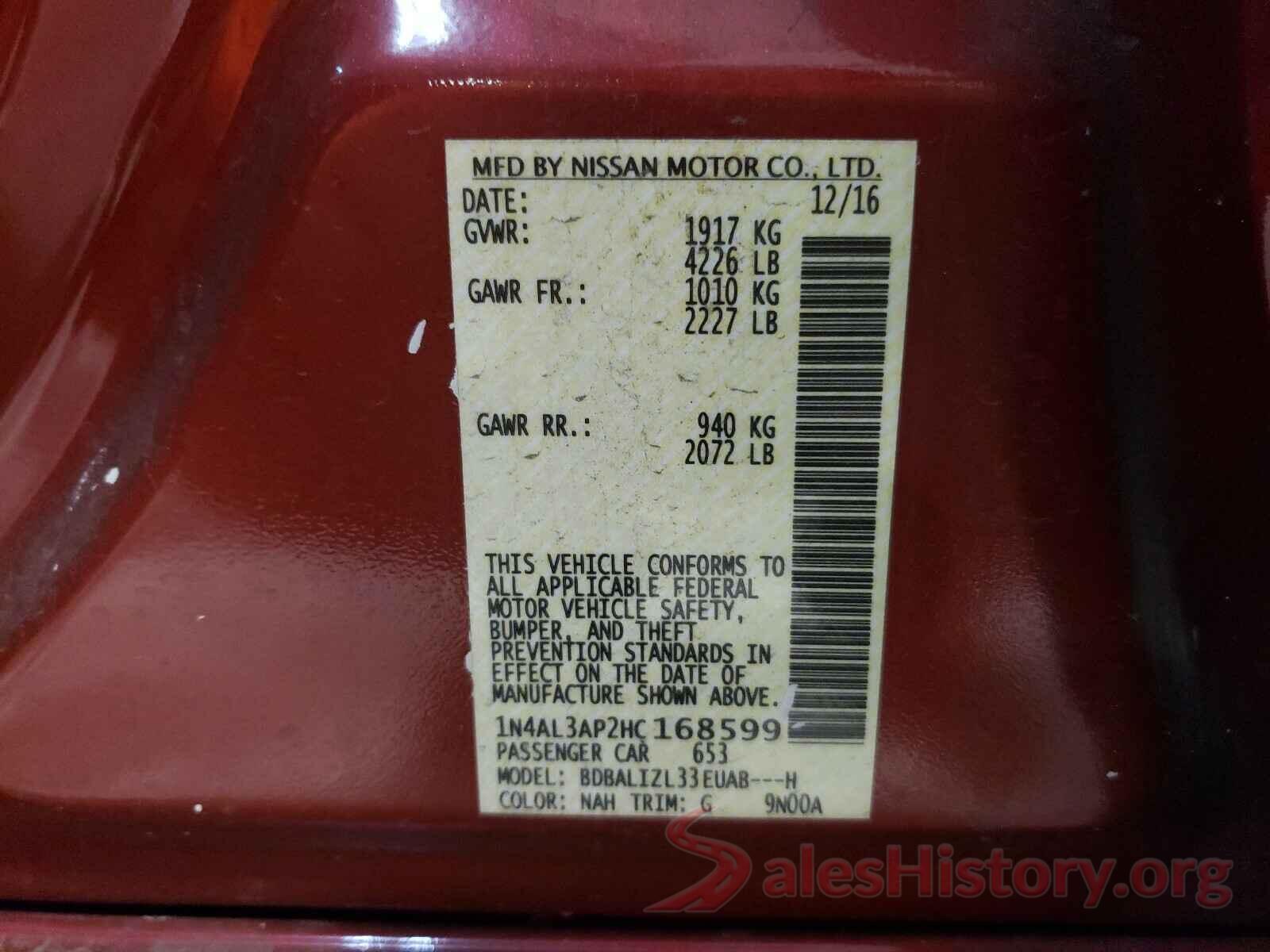 1N4AL3AP2HC168599 2017 NISSAN ALTIMA