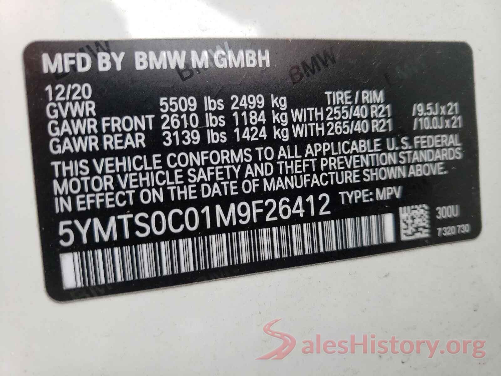 5YMTS0C01M9F26412 2021 BMW X3