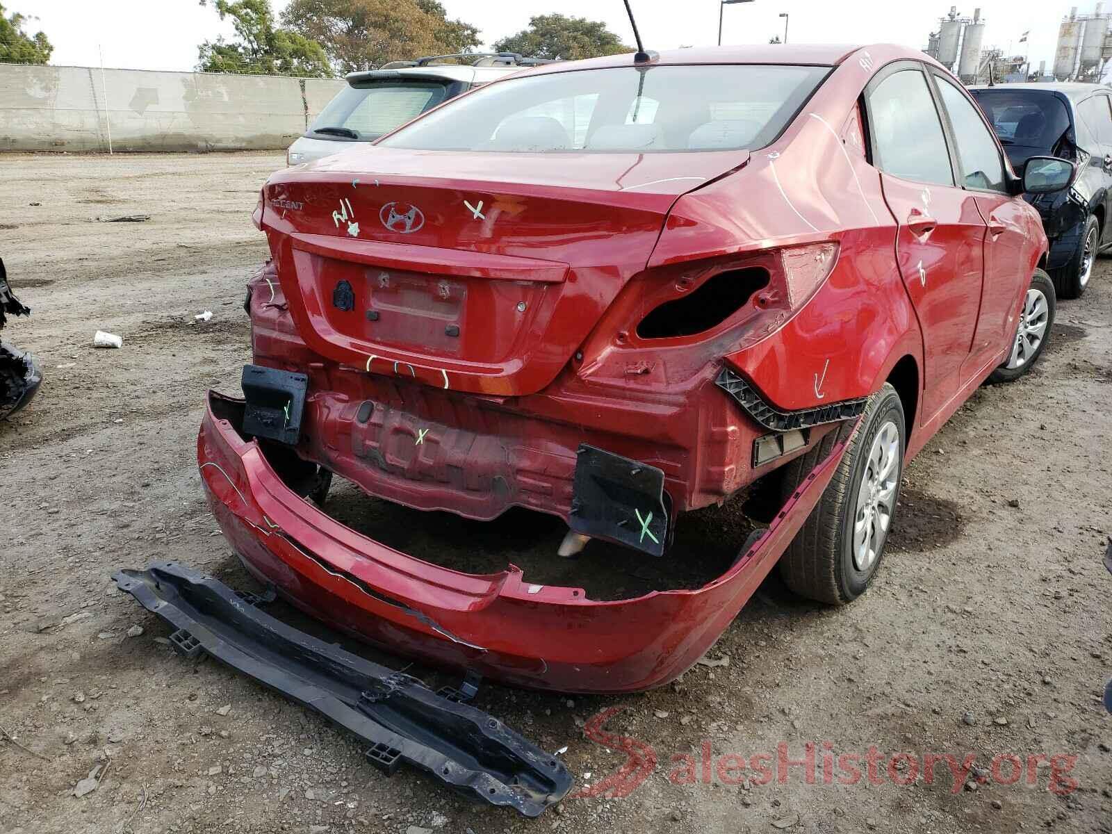 KMHCT4AEXHU360186 2017 HYUNDAI ACCENT