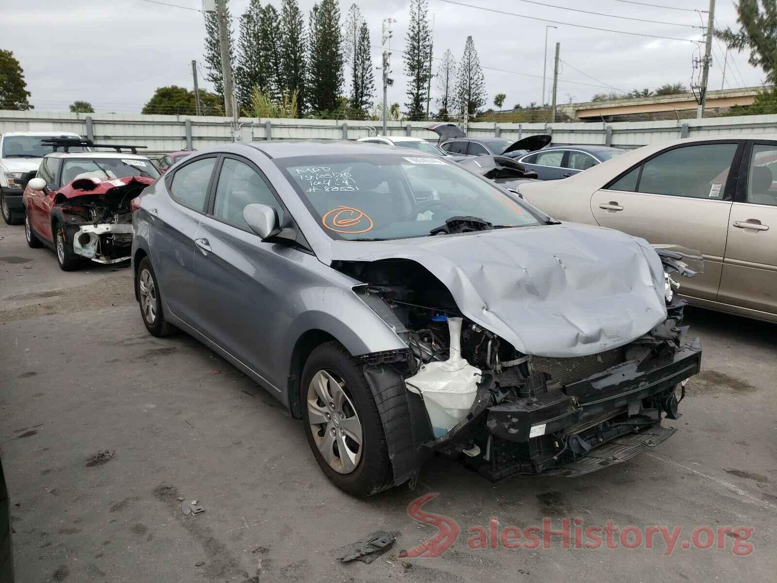 5NPDH4AE9GH782551 2016 HYUNDAI ELANTRA