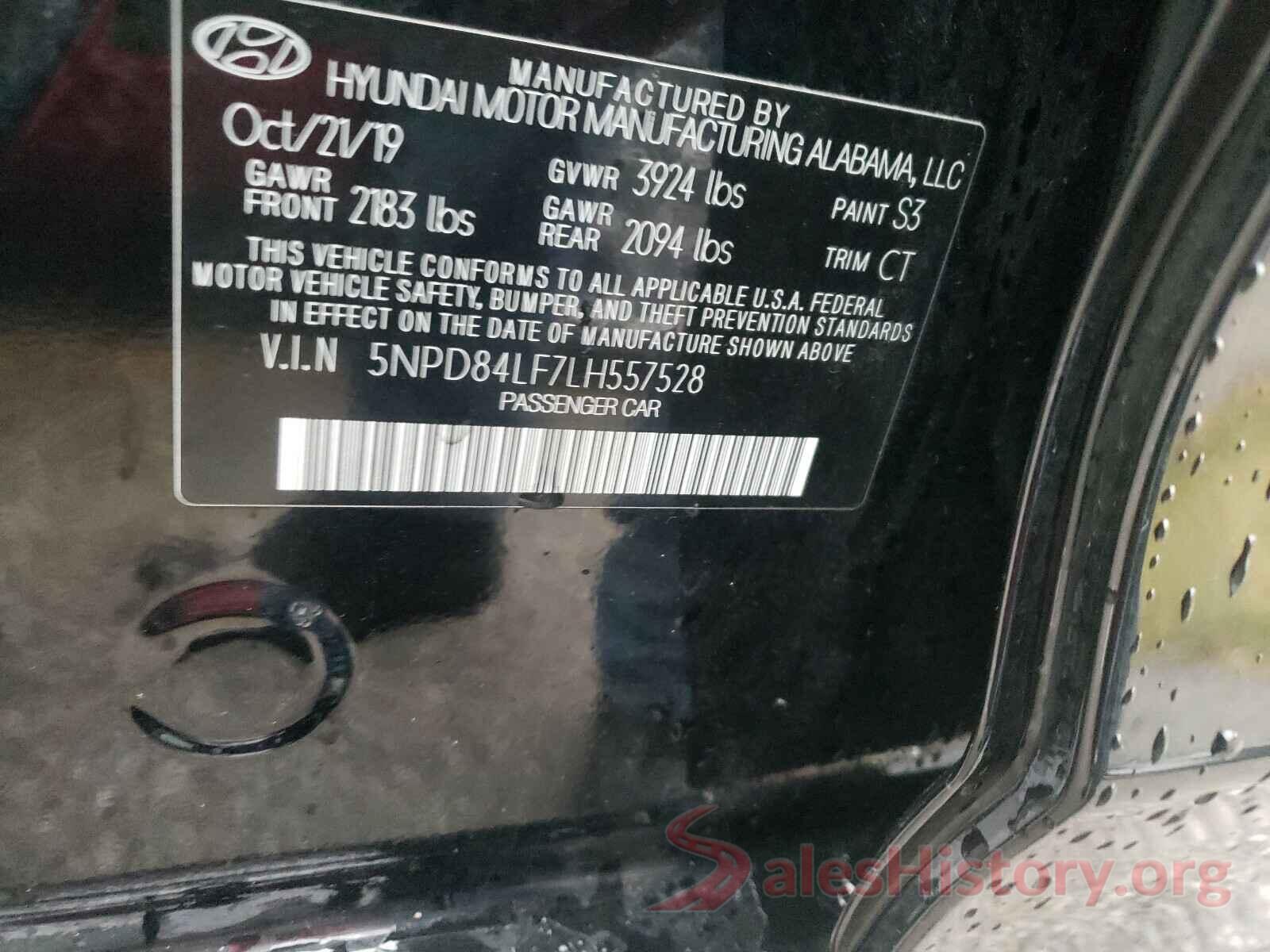 5NPD84LF7LH557528 2020 HYUNDAI ELANTRA