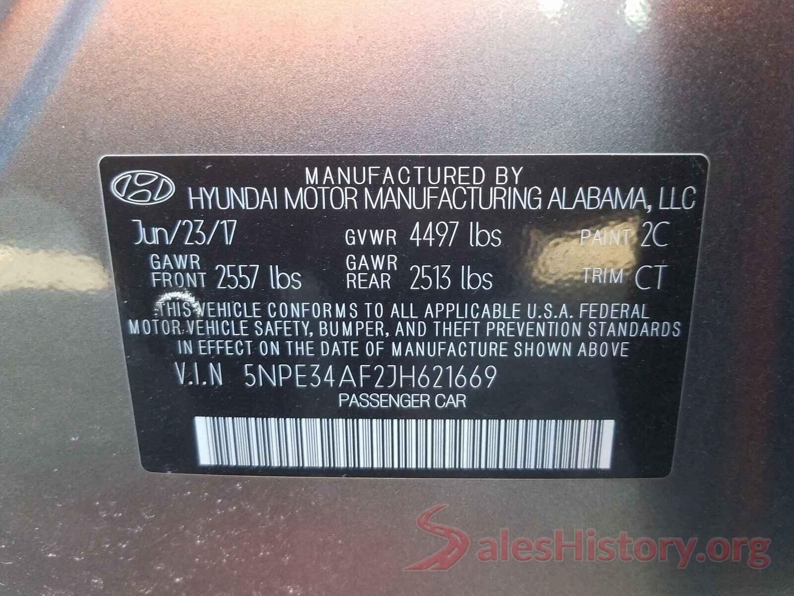 5NPE34AF2JH621669 2018 HYUNDAI SONATA