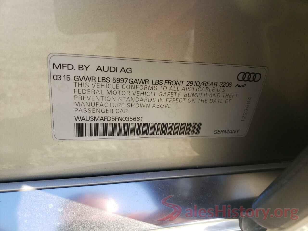 WAU3MAFD5FN035661 2015 AUDI A8