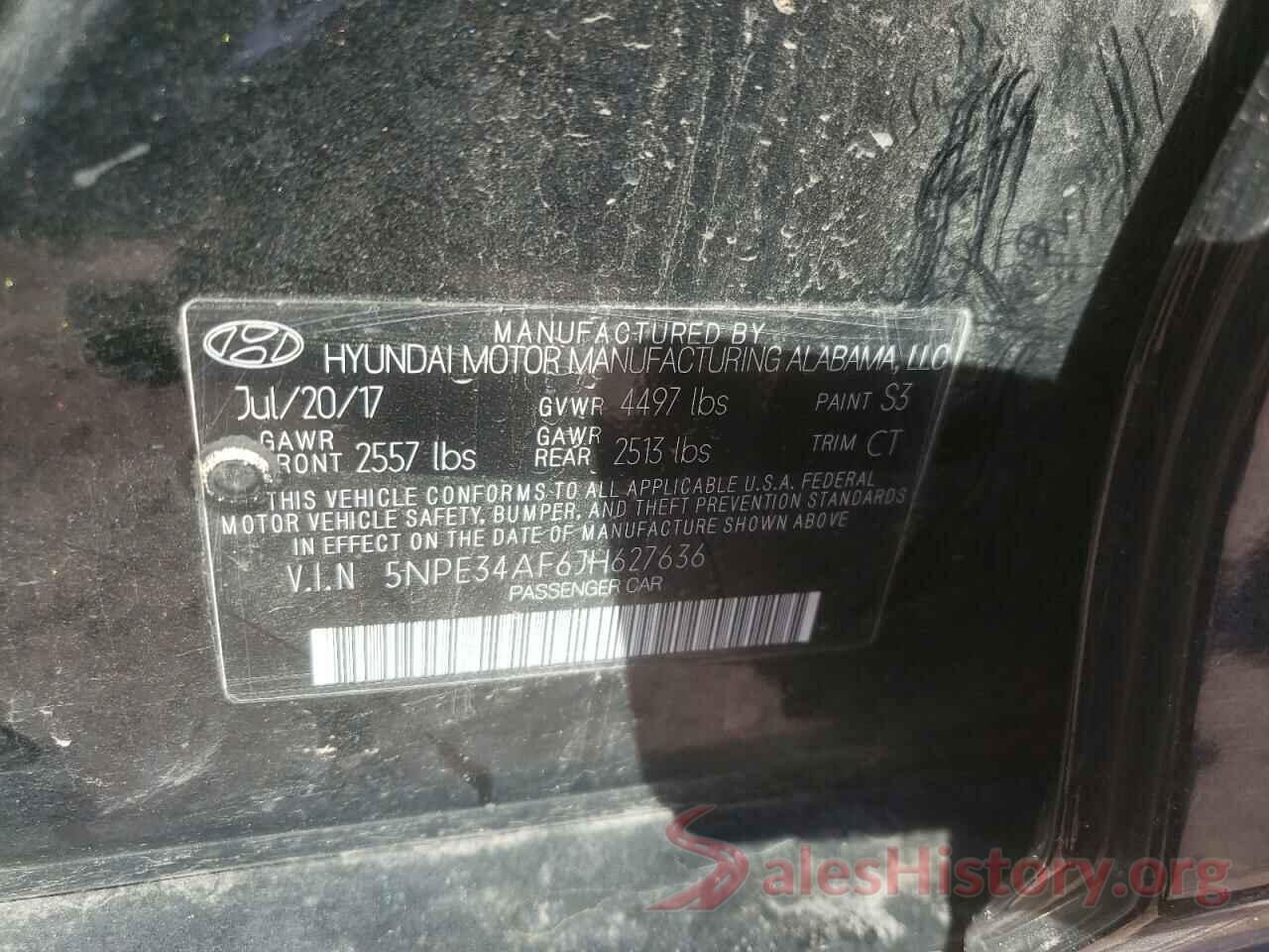 5NPE34AF6JH627636 2018 HYUNDAI SONATA