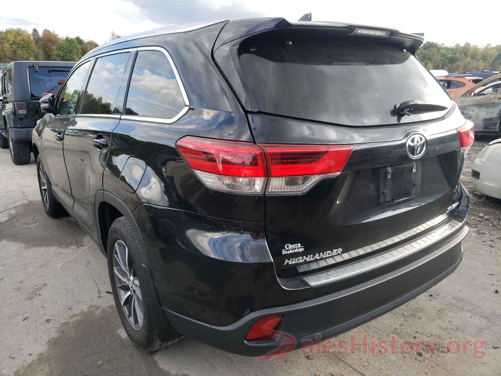 5TDJZRFHXKS573936 2019 TOYOTA HIGHLANDER