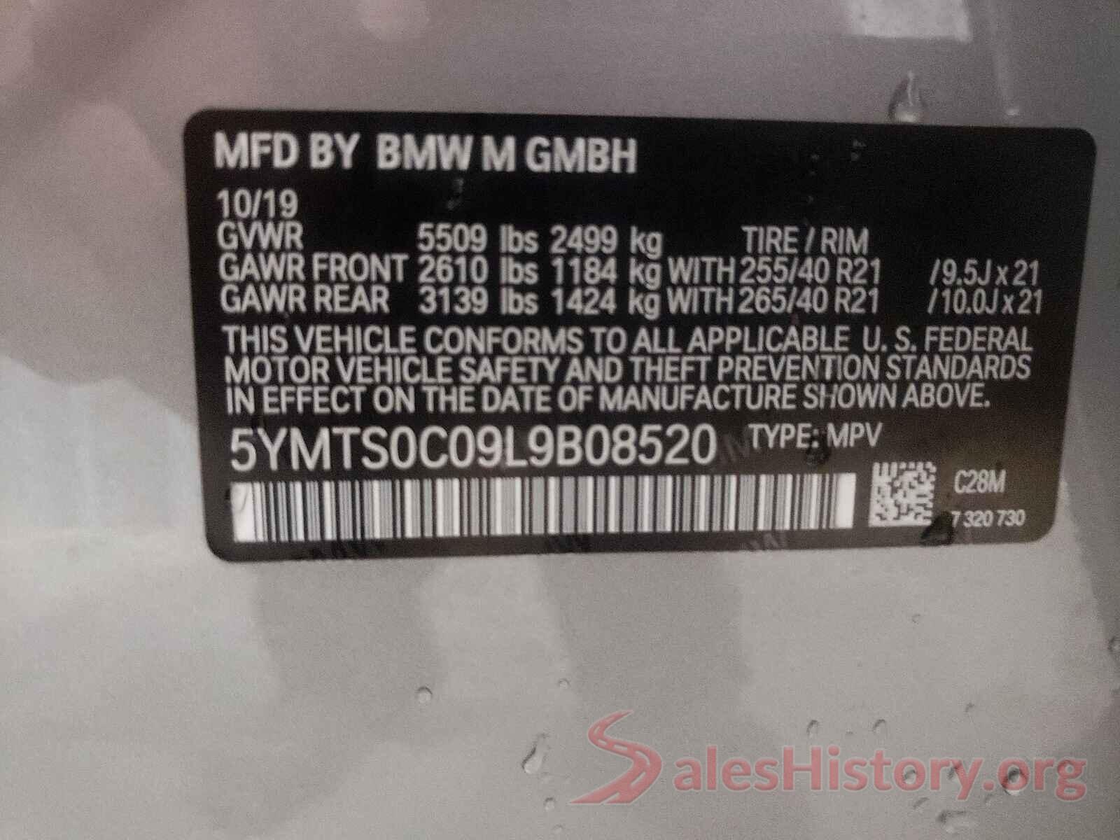 5YMTS0C09L9B08520 2020 BMW X3