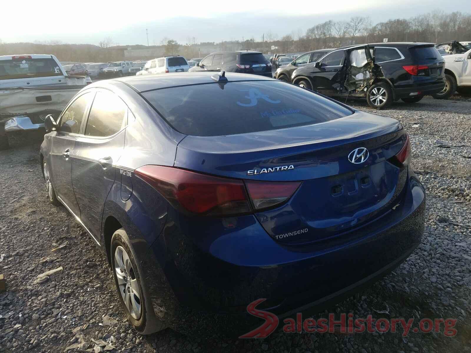 5NPDH4AE8GH736015 2016 HYUNDAI ELANTRA