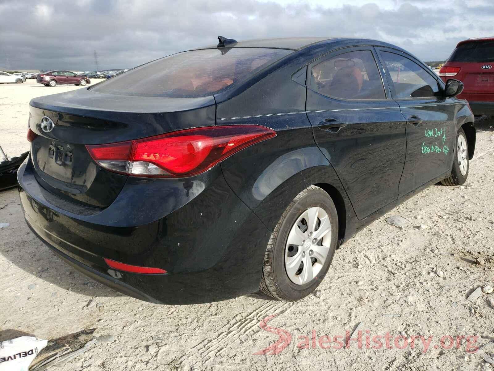 5NPDH4AE9GH782050 2016 HYUNDAI ELANTRA