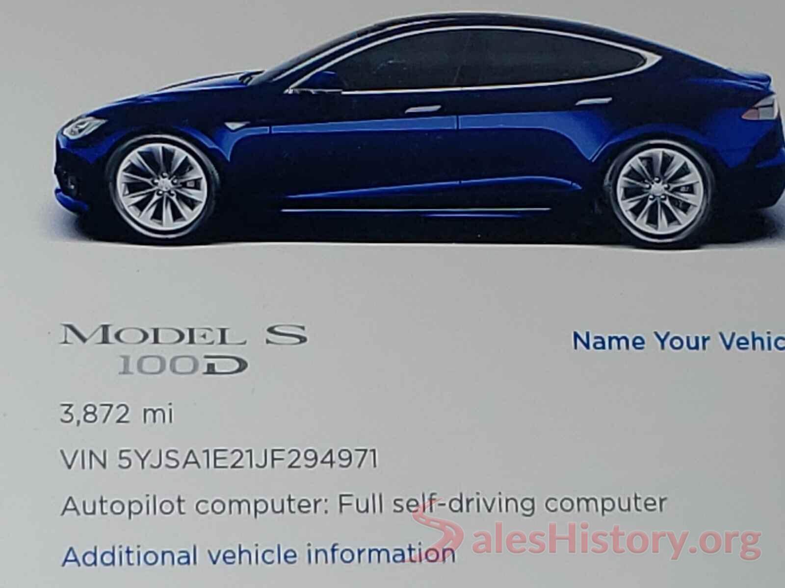 5YJSA1E21JF294971 2018 TESLA MODEL S