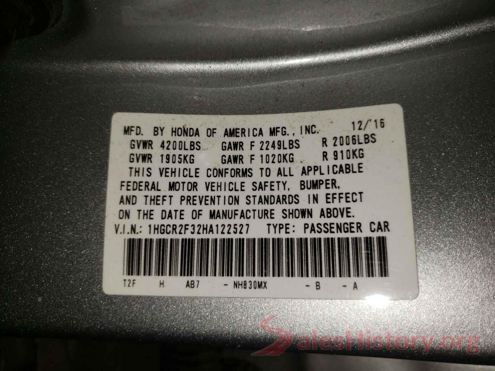 1HGCR2F32HA122527 2017 HONDA ACCORD