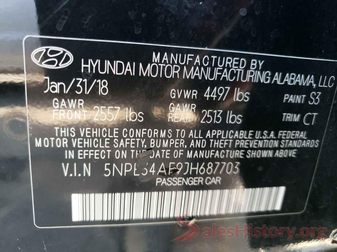 5NPE34AF9JH687703 2018 HYUNDAI SONATA