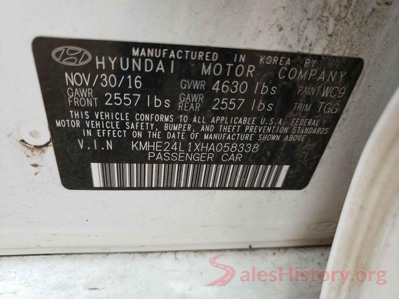 KMHE24L1XHA058338 2017 HYUNDAI SONATA