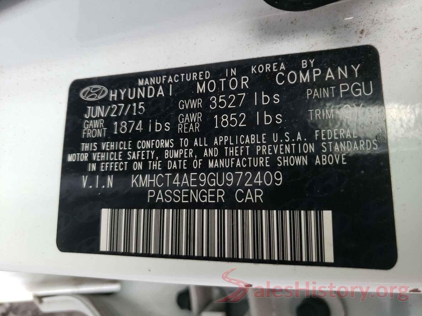 KMHCT4AE9GU972409 2016 HYUNDAI ACCENT