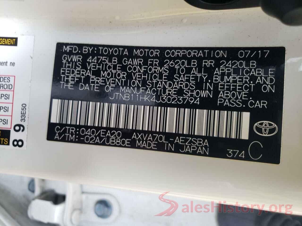 JTNB11HK4J3023794 2018 TOYOTA CAMRY