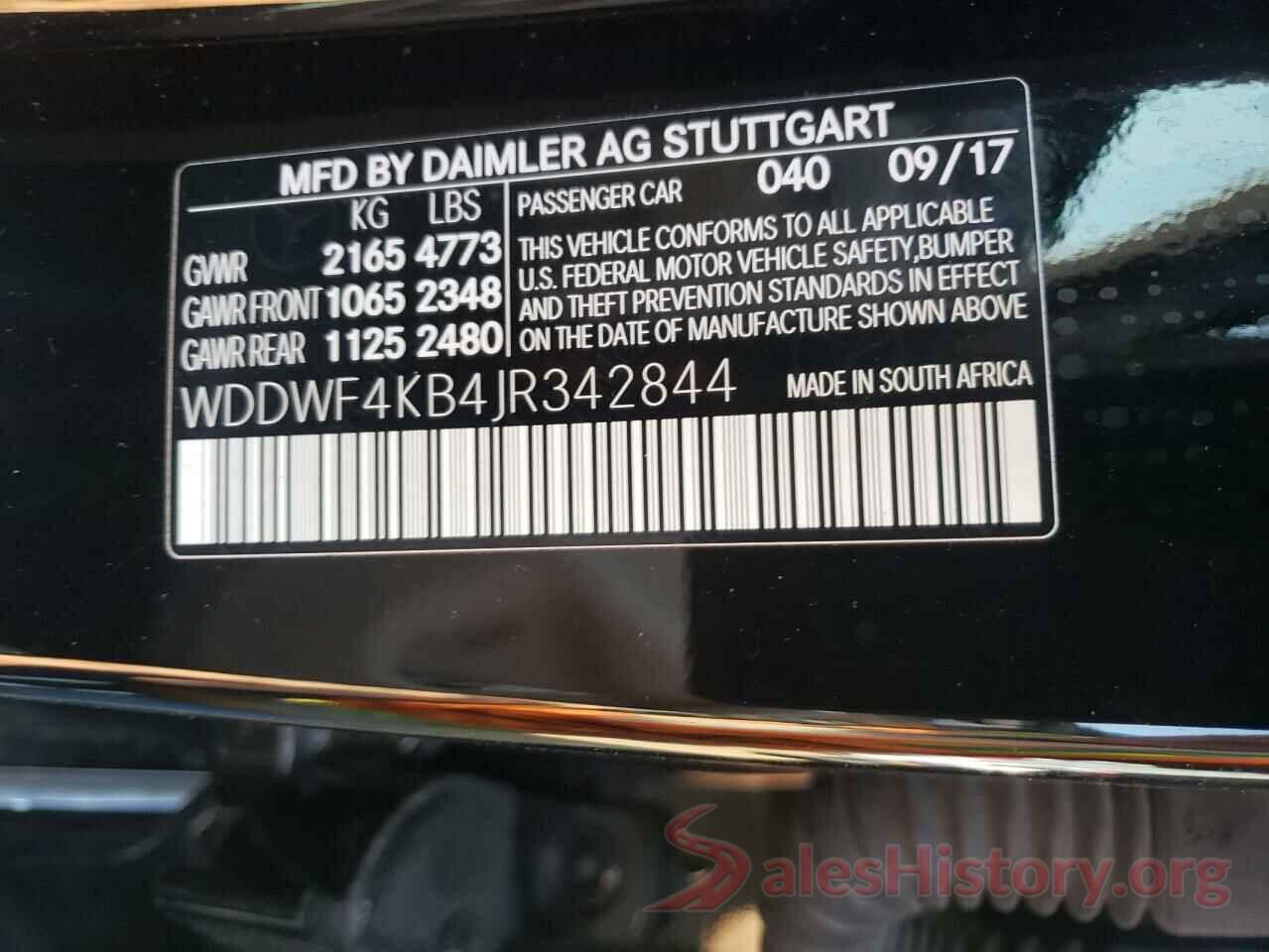 WDDWF4KB4JR342844 2018 MERCEDES-BENZ C-CLASS