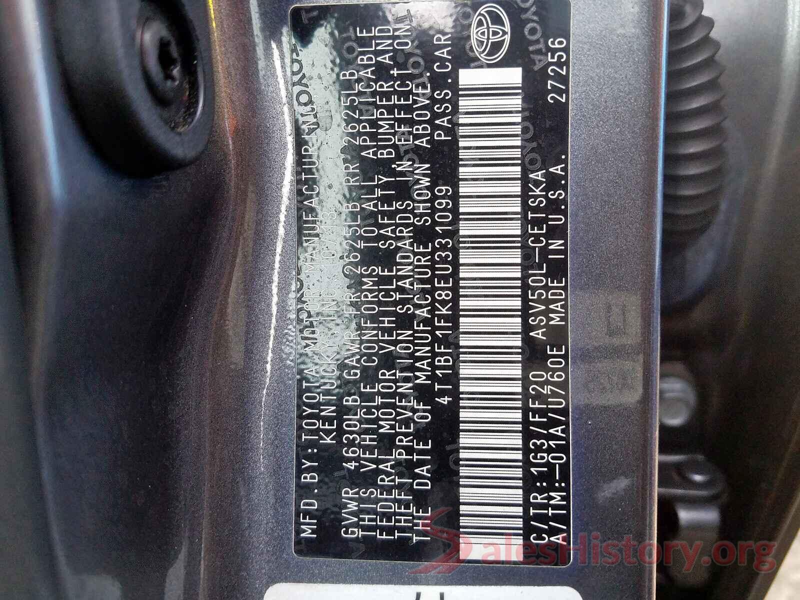 4T1BF1FK8EU331099 2014 TOYOTA CAMRY