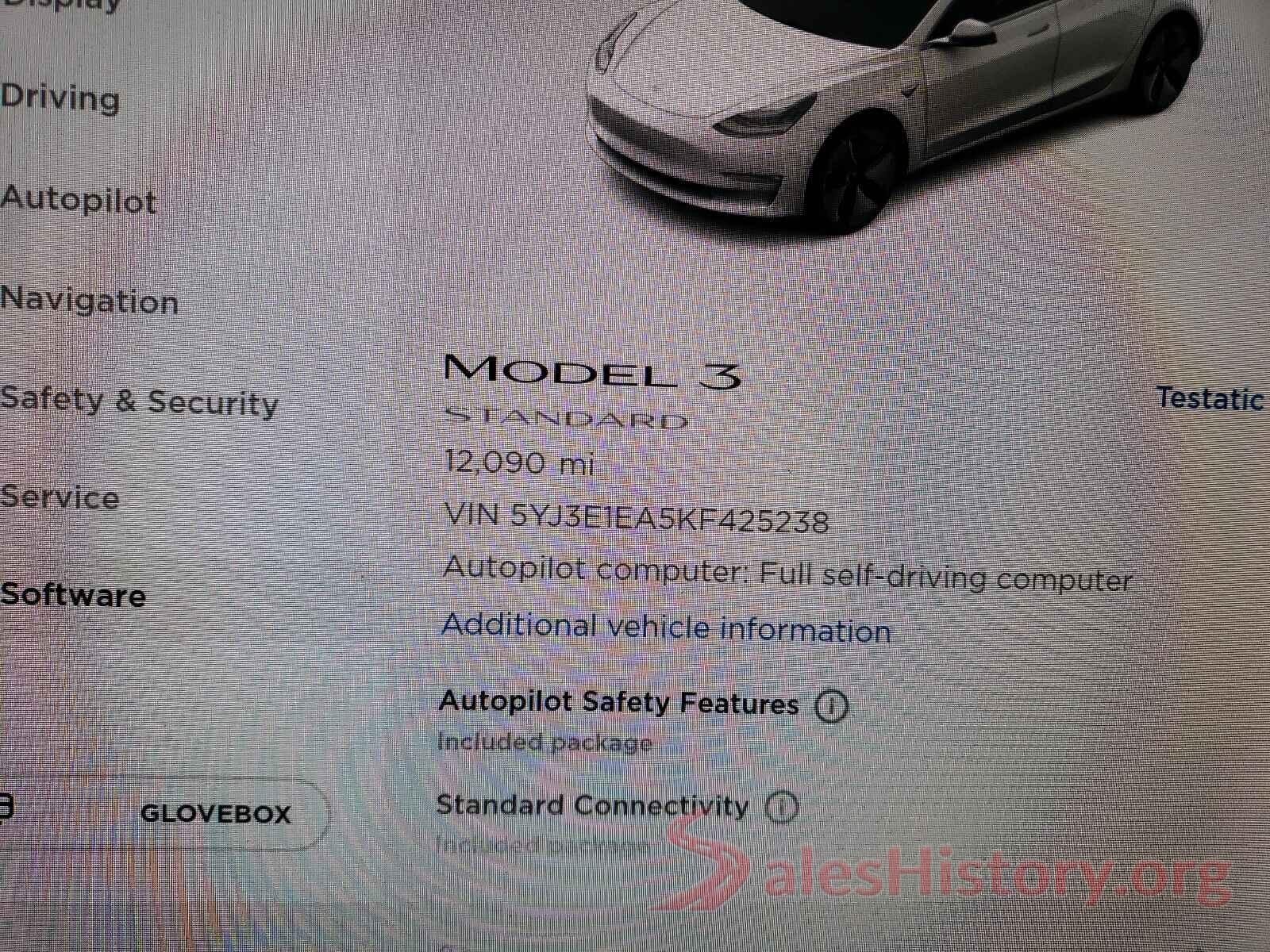 5YJ3E1EA5KF425238 2019 TESLA MODEL 3