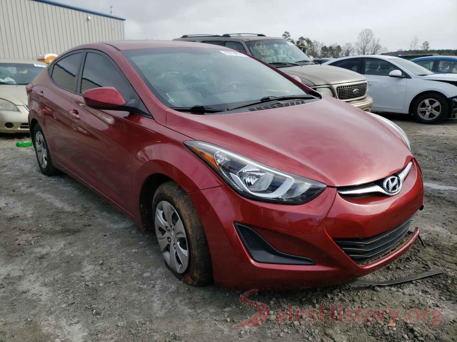 5NPDH4AE4GH671311 2016 HYUNDAI ELANTRA